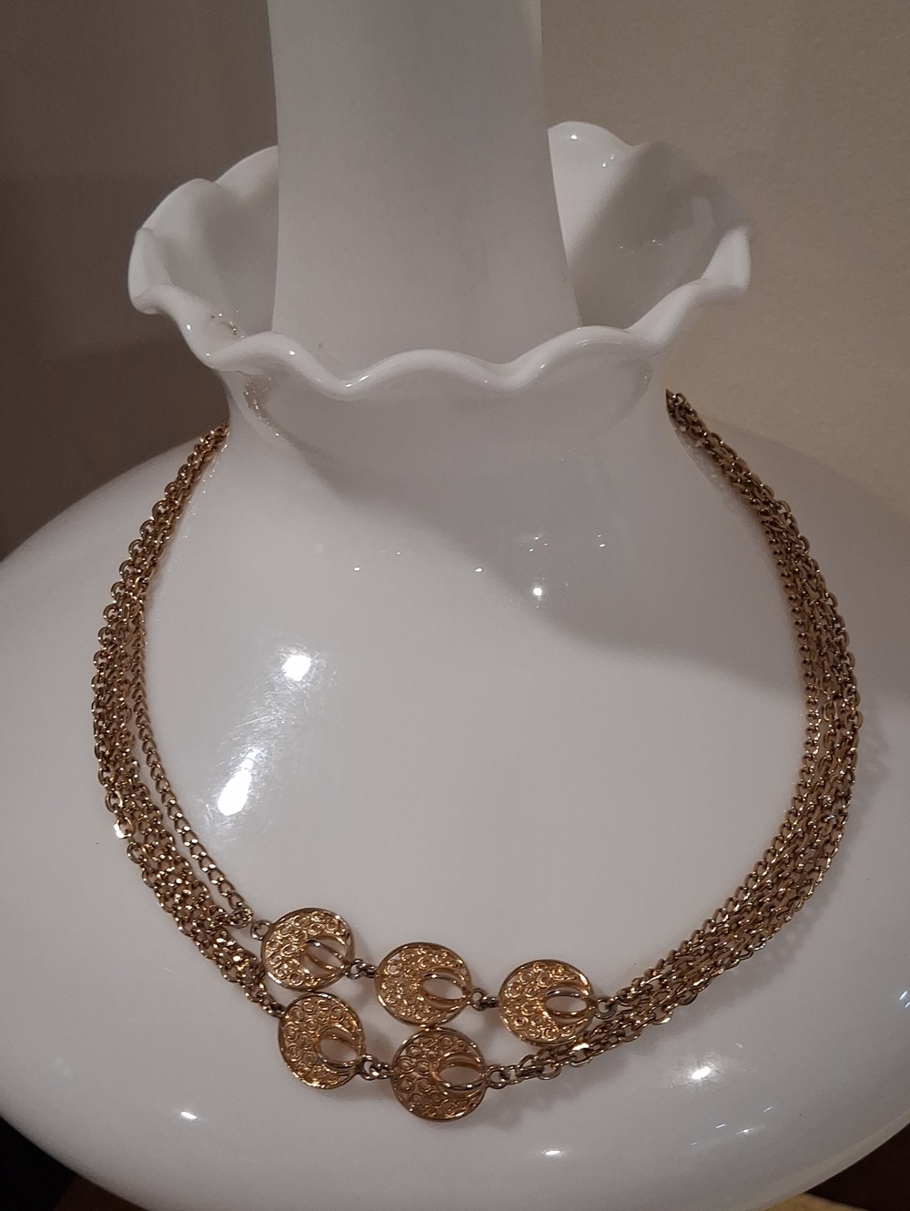 Goldtone  Multi-Chain Link Necklace